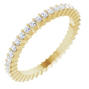 14K Yellow 1/2 CTW Diamond Square Eternity Band Size 5 - Siddiqui Jewelers