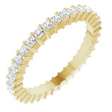 14K Yellow 7/8 CTW Diamond Square Eternity Band Size 5-Siddiqui Jewelers