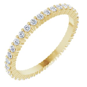 14K Yellow 1/2 CTW Diamond Round Eternity Band Size 6 - Siddiqui Jewelers