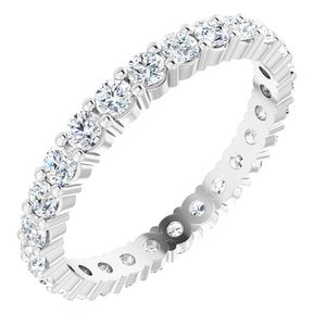 14K White 1 1/3 CTW Diamond Eternity Band Size 7-Siddiqui Jewelers