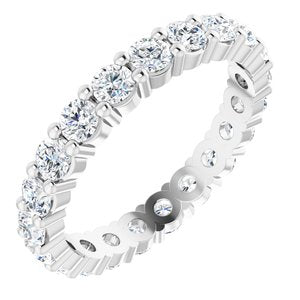 14K White 1 1/4 CTW Diamond Eternity Band Size 5-Siddiqui Jewelers
