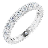 14K White 2.5 mm Round Forever One™ Created Moissanite Eternity Band Size 7 - Siddiqui Jewelers