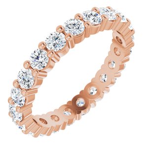 14K Rose 2.5 mm Round Forever One™ Created Moissanite Eternity Band Size 7 - Siddiqui Jewelers