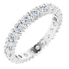 14K White 2.5 mm Round Forever One™ Created Moissanite Eternity Band Size 9 - Siddiqui Jewelers