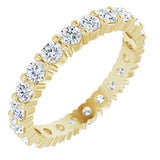 14K Yellow 1 1/3 CTW Diamond Round Eternity Band Size 6 - Siddiqui Jewelers