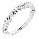 14K White .03 CTW Diamond Anniversary Band - Siddiqui Jewelers