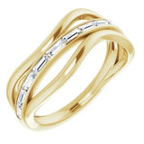 14K Yellow 1/3 CTW Diamond Freeform Ring Mounting - Siddiqui Jewelers