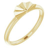 14K Yellow Starburst Stackable Ring - Siddiqui Jewelers