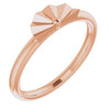 14K Rose Starburst Stackable Ring - Siddiqui Jewelers