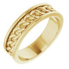 14K Yellow 6 mm Link Design Band Size 10 - Siddiqui Jewelers