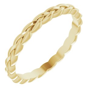 14K Yellow 2 mm Woven Band Size 7 - Siddiqui Jewelers