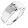 14K White Pierced Cross Ring - Siddiqui Jewelers