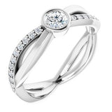 14K White 4.1 mm Round 3/8 CTW Diamond Infinity-Inspired Ring - Siddiqui Jewelers