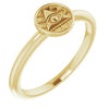 14K Yellow Stackable Eye of Providence Ring - Siddiqui Jewelers