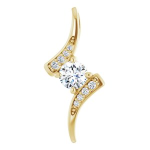 14K Yellow 1/3 CTW Diamond Pendant  -Siddiqui Jewelers