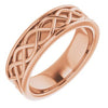 14K Rose 6 mm Woven-Design Band Size 7 - Siddiqui Jewelers