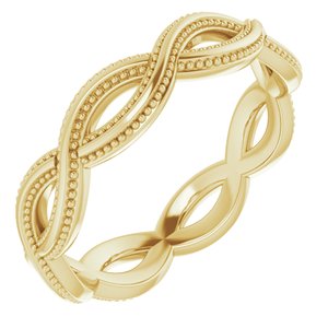 14K Yellow 4.55 mm Infinity-Inspired Band Size 6 - Siddiqui Jewelers