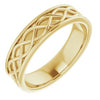 14K Yellow 6 mm Woven-Design Band Size 11 - Siddiqui Jewelers