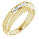14K Yellow 1/4 CTW Diamond Men's Ring -Siddiqui Jewelers