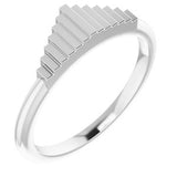 Sterling Silver Geometric Stackable Ring - Siddiqui Jewelers