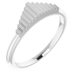 Sterling Silver Geometric Stackable Ring - Siddiqui Jewelers