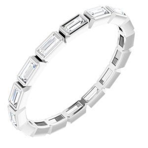 Platinum 3/8 CTW Diamond Eternity Band Size 5.5 - Siddiqui Jewelers