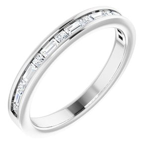 14K White 3/8 CTW Diamond Channel-Set Anniversary Band - Siddiqui Jewelers