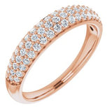 14K Rose 1/2 CTW Diamond Pavé Anniversary Band - Siddiqui Jewelers