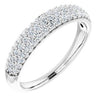 14K White 1/2 CTW Diamond Pavé Anniversary Band - Siddiqui Jewelers