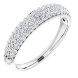 14K White 1/2 CTW Diamond Pavé Anniversary Band - Siddiqui Jewelers