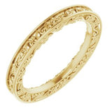 14K Yellow 2.5 mm Floral-Inspired Band Size 7 - Siddiqui Jewelers