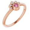 14K Rose Pink Tourmaline & .04 CTW Diamond Ring - Siddiqui Jewelers