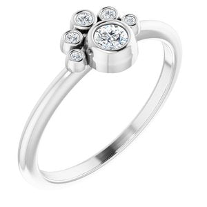 14K White 1/6 CTW Diamond Ring - Siddiqui Jewelers