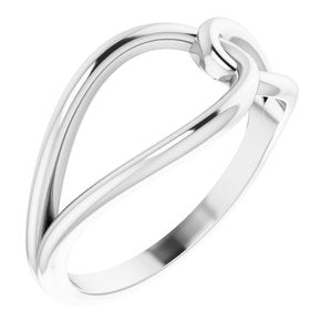 14K White Interlocking Circle Ring - Siddiqui Jewelers