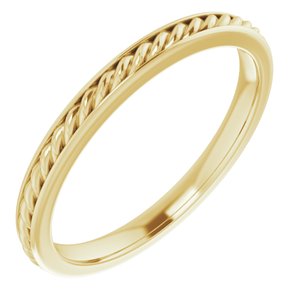 14K Yellow 2 mm Rope Band Size 6.5 - Siddiqui Jewelers