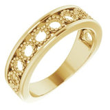 14K Yellow Geometric Stackable Ring - Siddiqui Jewelers