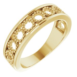 14K Yellow Geometric Stackable Ring - Siddiqui Jewelers