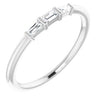 14K White 1/6 CTW Diamond Three-Stone Stackable Ring  -Siddiqui Jewelers