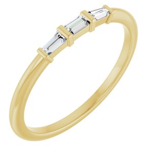 14K Yellow 1/6 CTW Natural Diamond Stackable Ring Siddiqui Jewelers