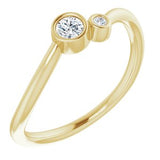 14K Yellow 1/8 CTW Diamond Two-Stone Ring - Siddiqui Jewelers
