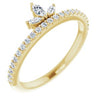 14K Yellow 1/3 CTW Diamond Stackable Crown Ring - Siddiqui Jewelers