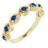 14K Yellow Blue Sapphire Stackable Ring - Siddiqui Jewelers
