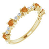 14K Yellow Citrine & 1/5 CTW Diamond Ring - Siddiqui Jewelers