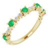 14K Yellow Emerald & 1/5 CTW Diamond Ring - Siddiqui Jewelers