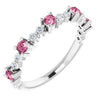 14K White Pink Tourmaline & 1/5 CTW Diamond Ring - Siddiqui Jewelers