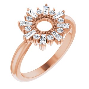 14K Rose 3/8 CTW Diamond Circle Ring - Siddiqui Jewelers