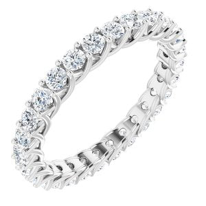 14K White 1 3/8 CTW Diamond Eternity Band -Siddiqui Jewelers