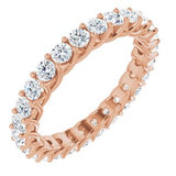 14K Rose 1 1/2 CTW Diamond Eternity Band - Siddiqui Jewelers