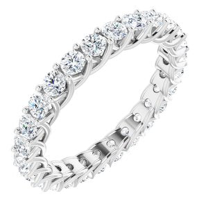 14K White 1 1/2 CTW Diamond Eternity Band -Siddiqui Jewelers