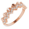 14K Rose 1/6 CTW Diamond Vintage-Inspired Anniversary Band - Siddiqui Jewelers